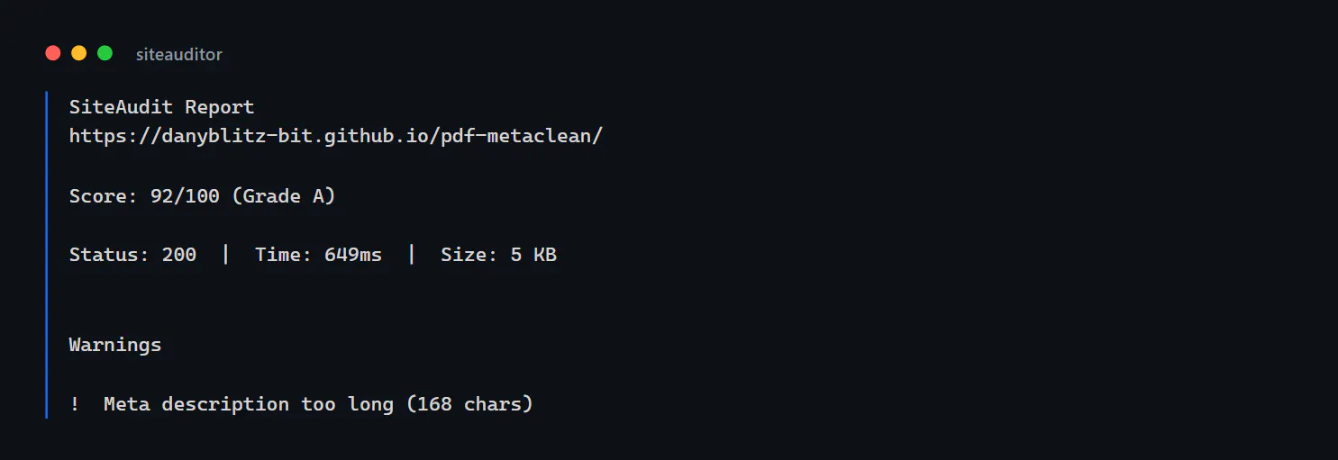 SiteAuditor gallery image