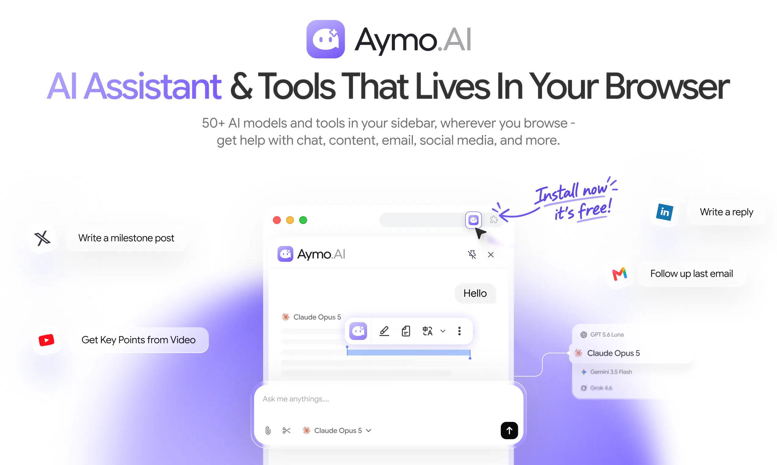 Aymo AI for Chrome gallery image