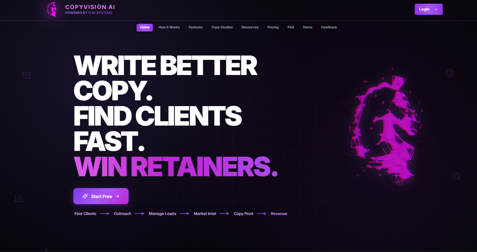 CopyVision | AI Copywriting Platform  - Main product screenshot demonstrating key features and user interface
