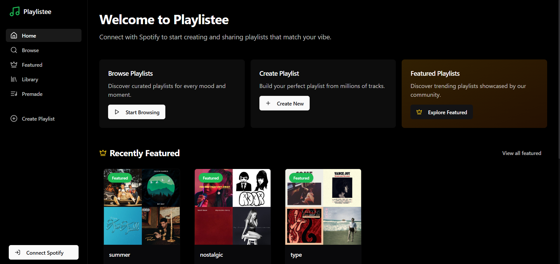 PlayListee - Просмотрите, создайте, курируйте и делитесь плейлистами Spotify бесплатно медиа 1
