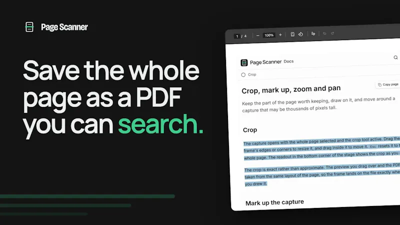 Page Scanner screenshot 1 (video preview)