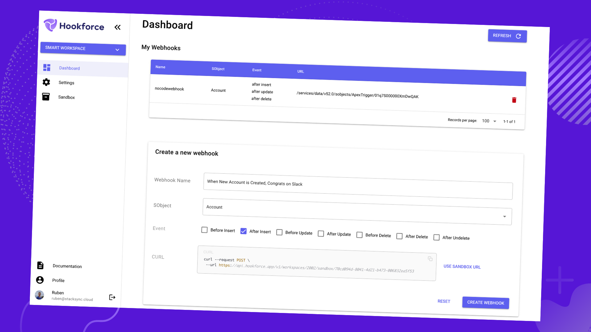 훅 포스 - 코드가없는 Salesforce는 몇 초 만에 트리거됩니다 미디어 2
