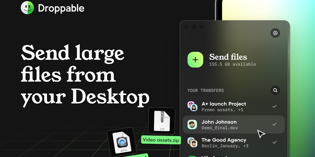 Droppable - Messenger for large files