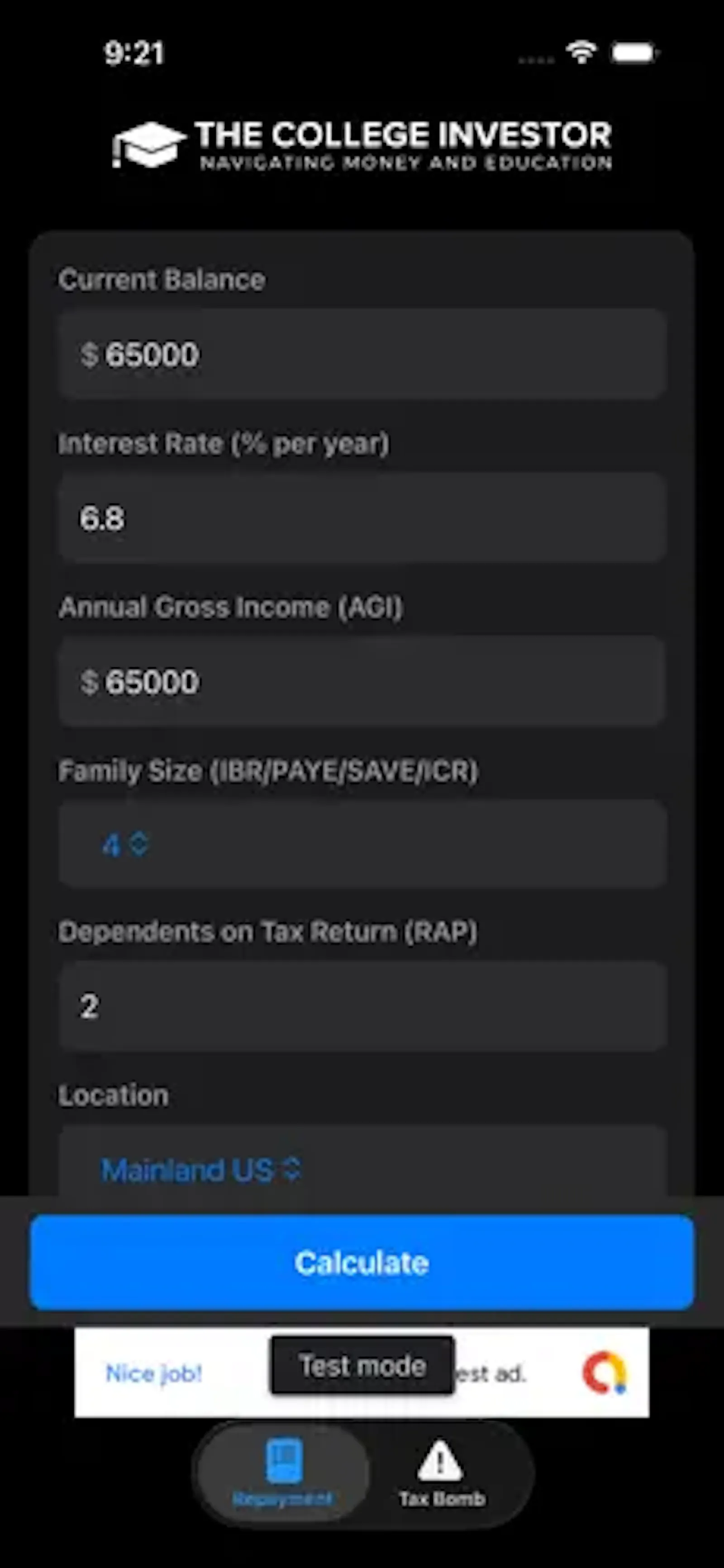 Student Loan Calculator by TCI screenshot 2