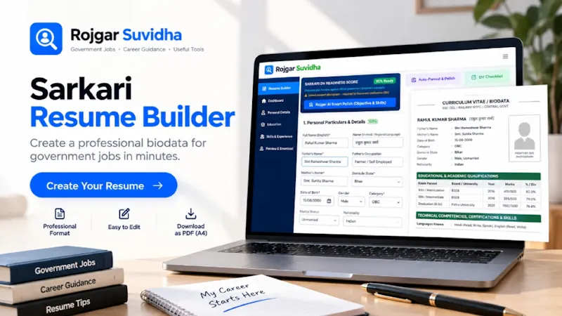 Rojgar Suvidha Resume Builder screenshot 1