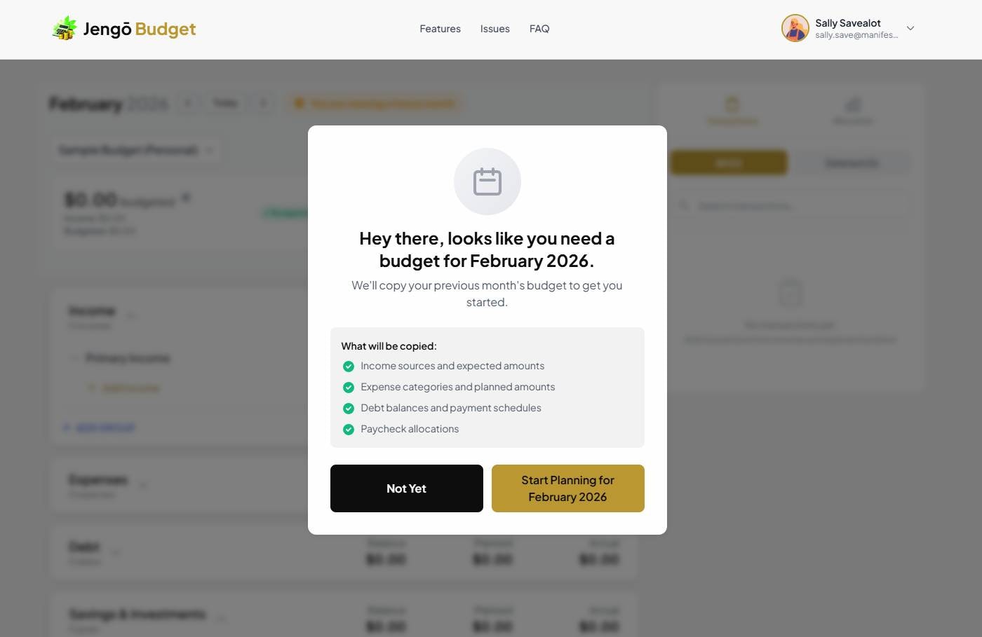 JengōBudget, simple zero-based budgeting gallery image