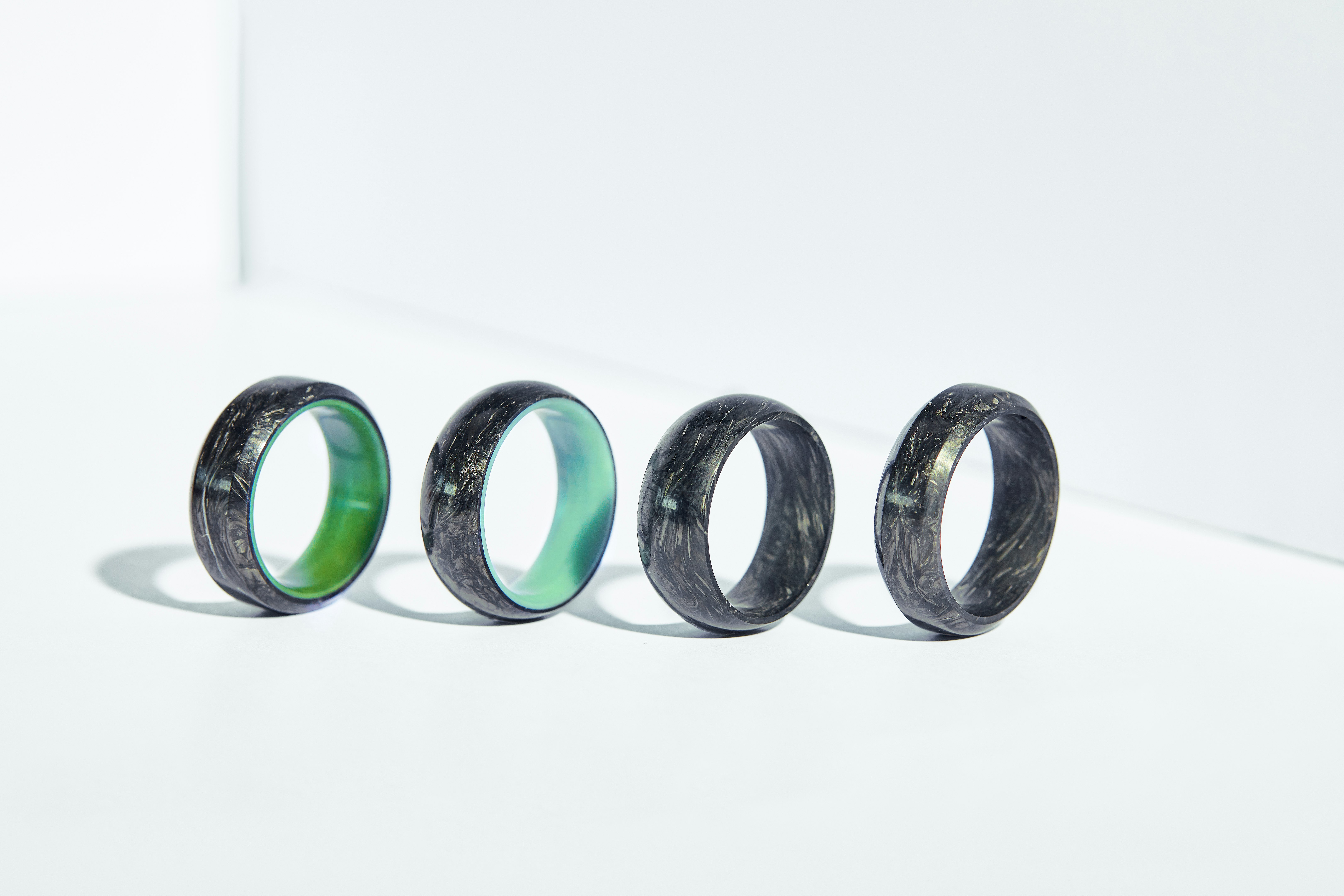 Forged carbon fiber jewelry with kevlar gallery image