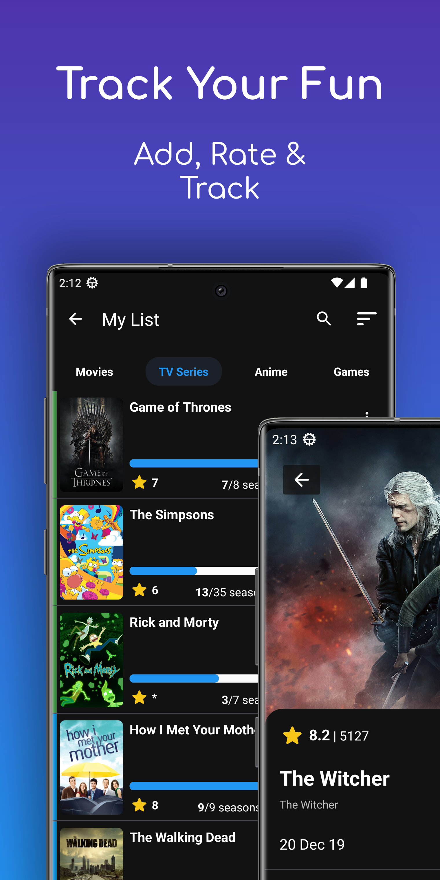 Media Watchlistfy - Tracker Watchlist untuk Hiburan, Siri TV, dan banyak lagi 5