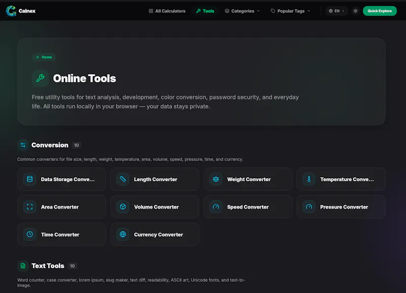 Calnex screenshot 2