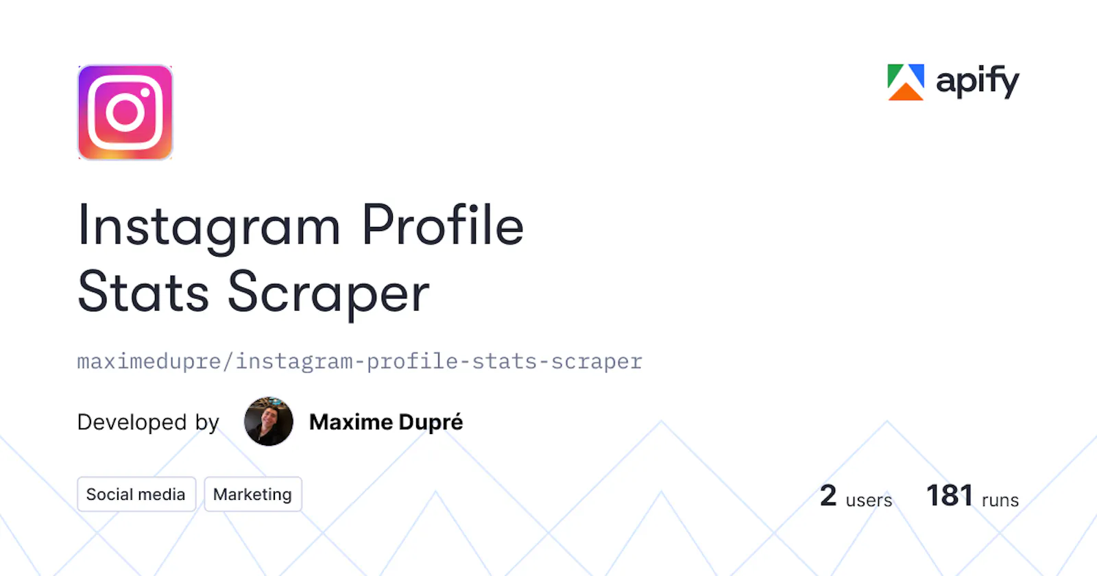 Instagram Profile Stats Scraper screenshot 1