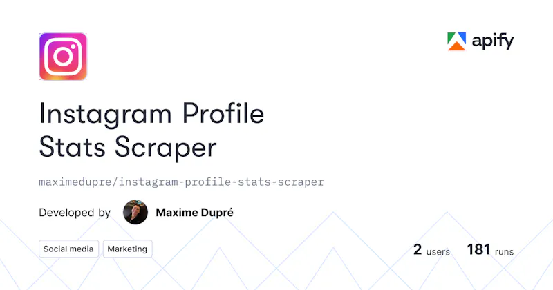 Instagram Profile Stats Scraper screenshot 1