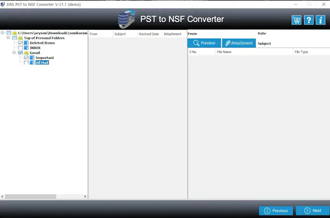 DRS Softech PST to NSF Converter Tool gallery image