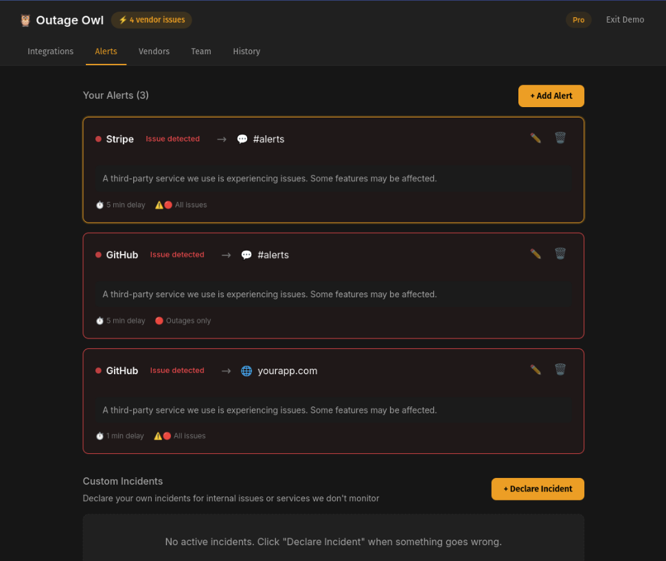 Outage Owl - Screenshot 3 showing product features and functionality