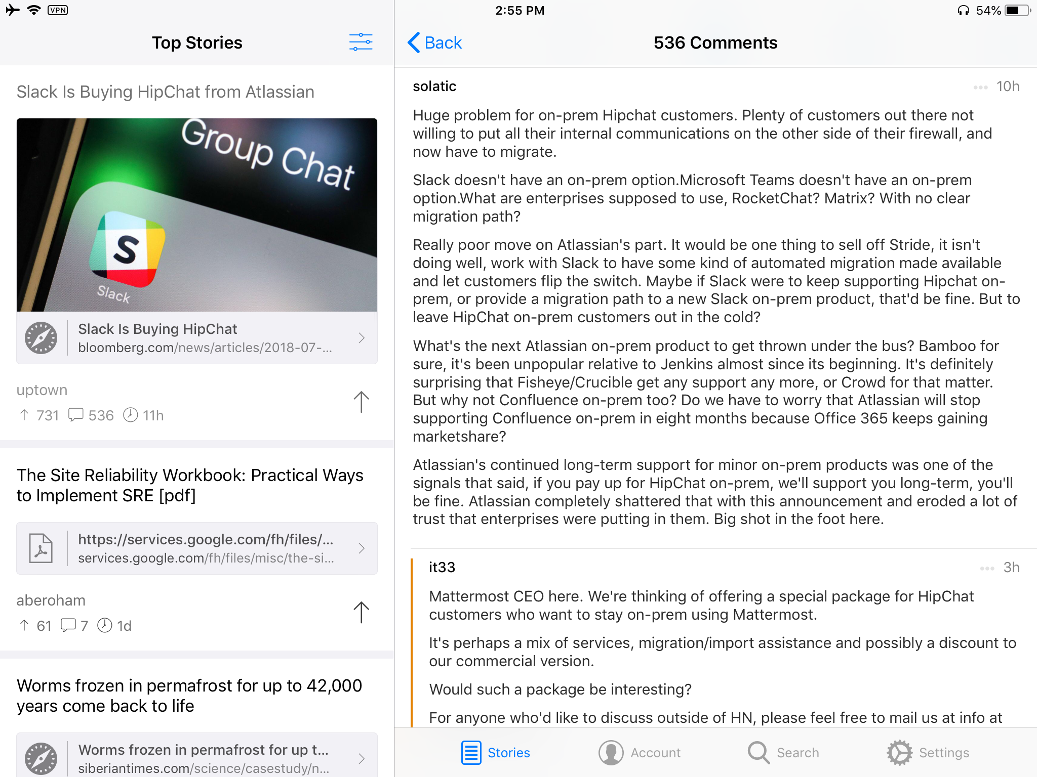 Hekla for Hacker News gallery image