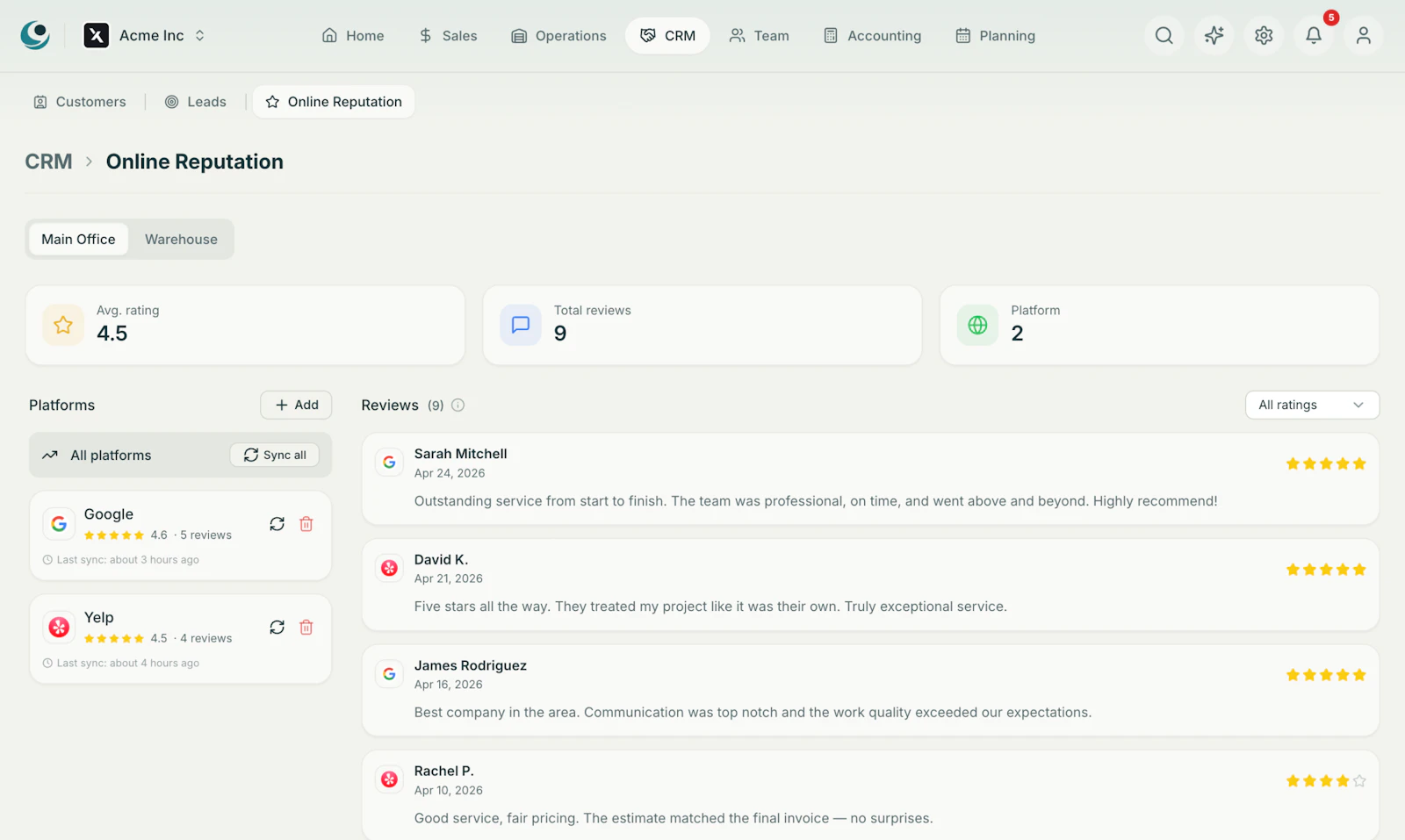 Sunodesk screenshot 2
