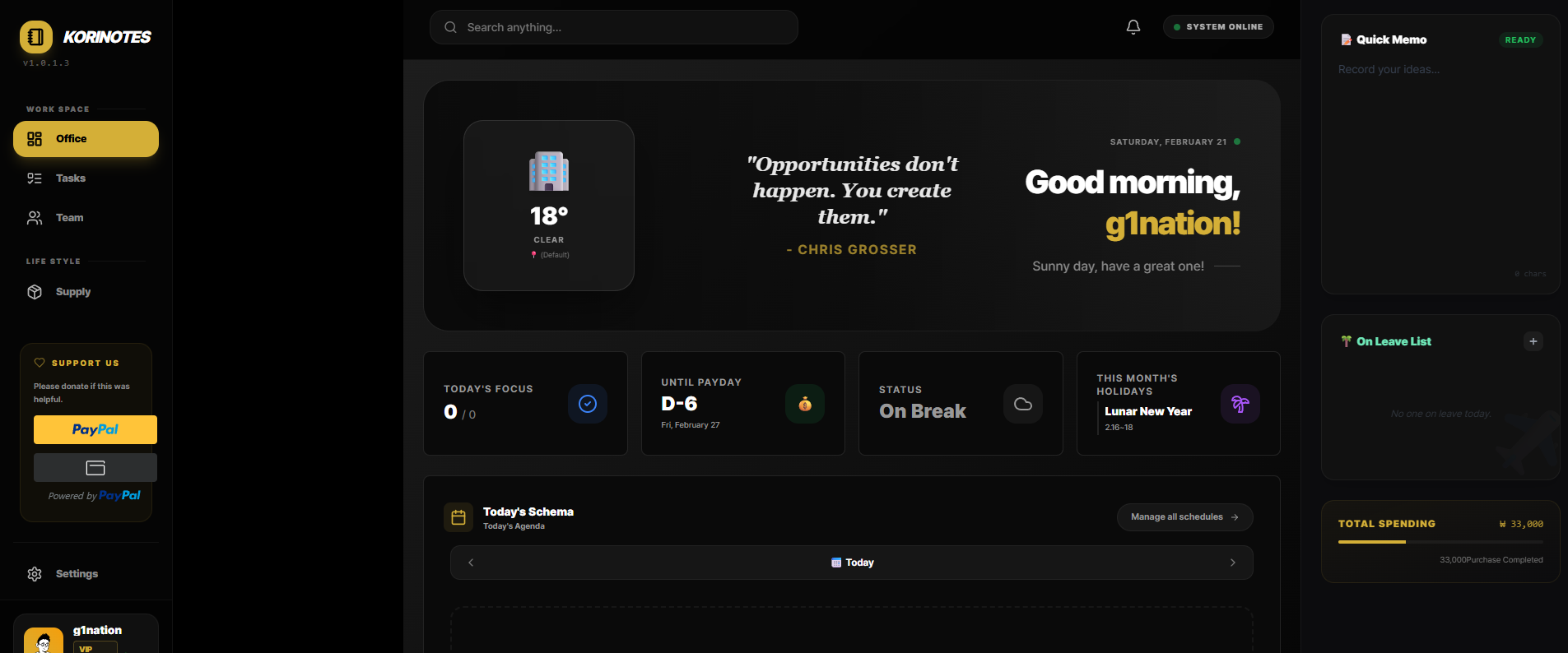 KORINOTES - Main product screenshot demonstrating key features and user interface