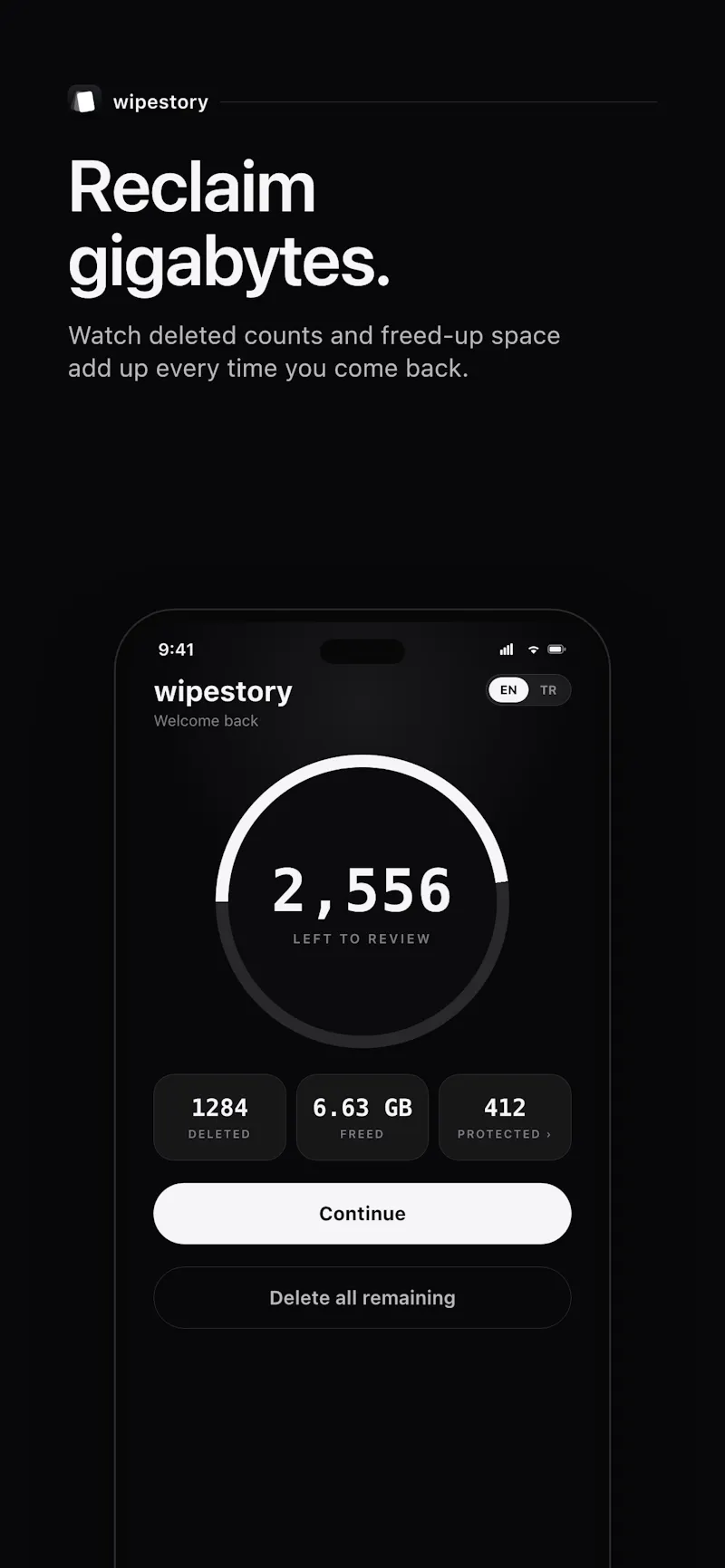 Wipestory screenshot 2