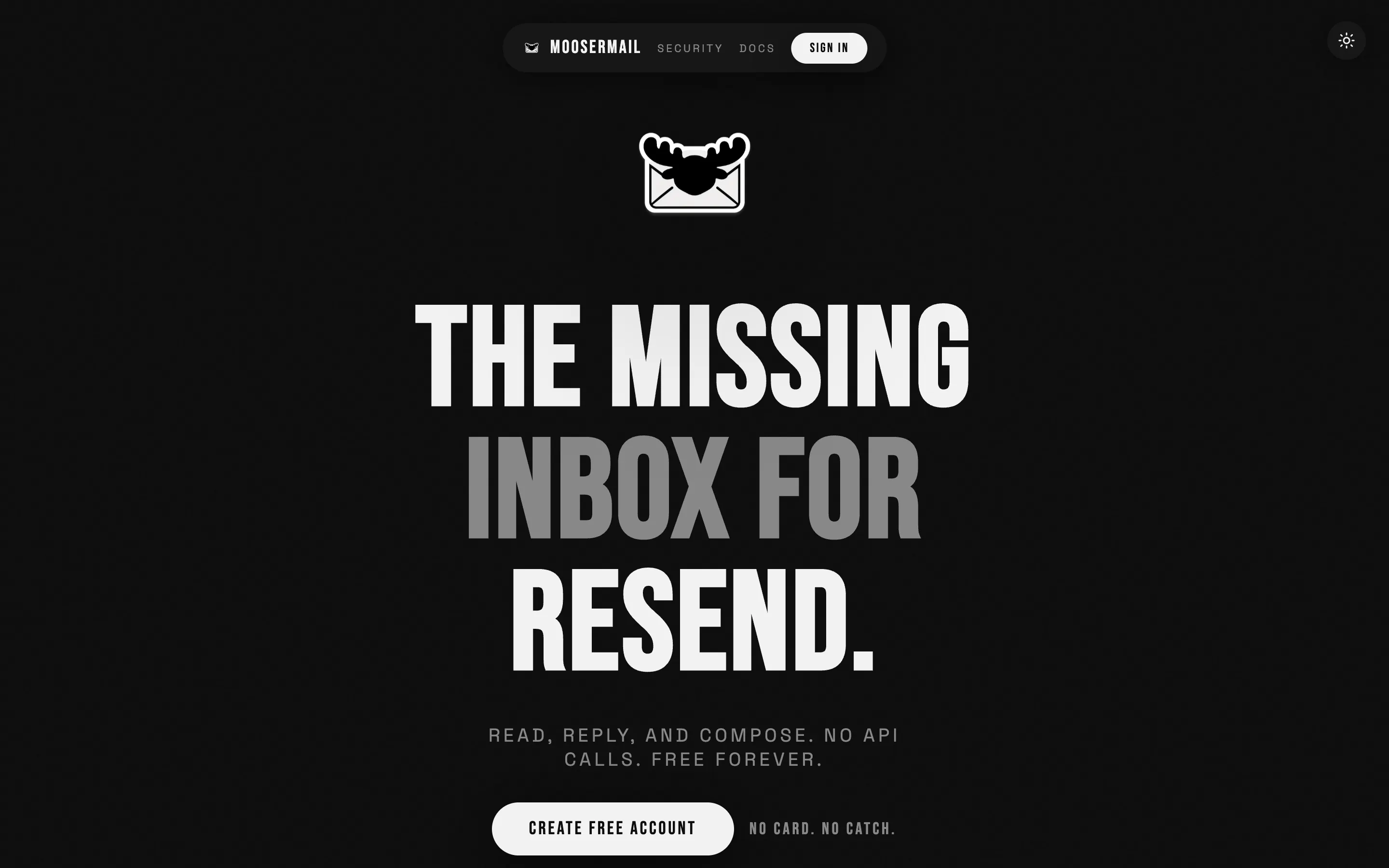Moosermail 제품 배너