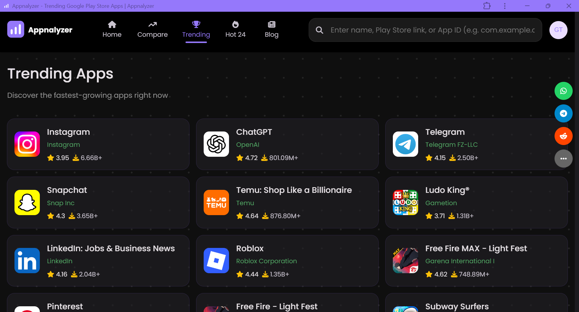 Appnalyzer gallery image
