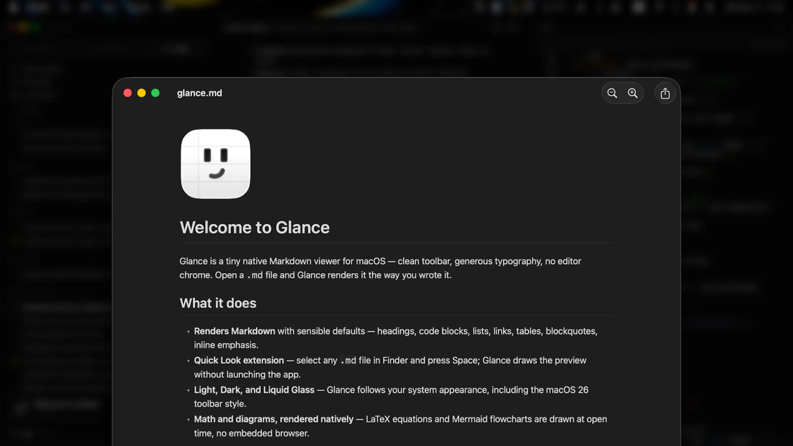 Glance screenshot 2