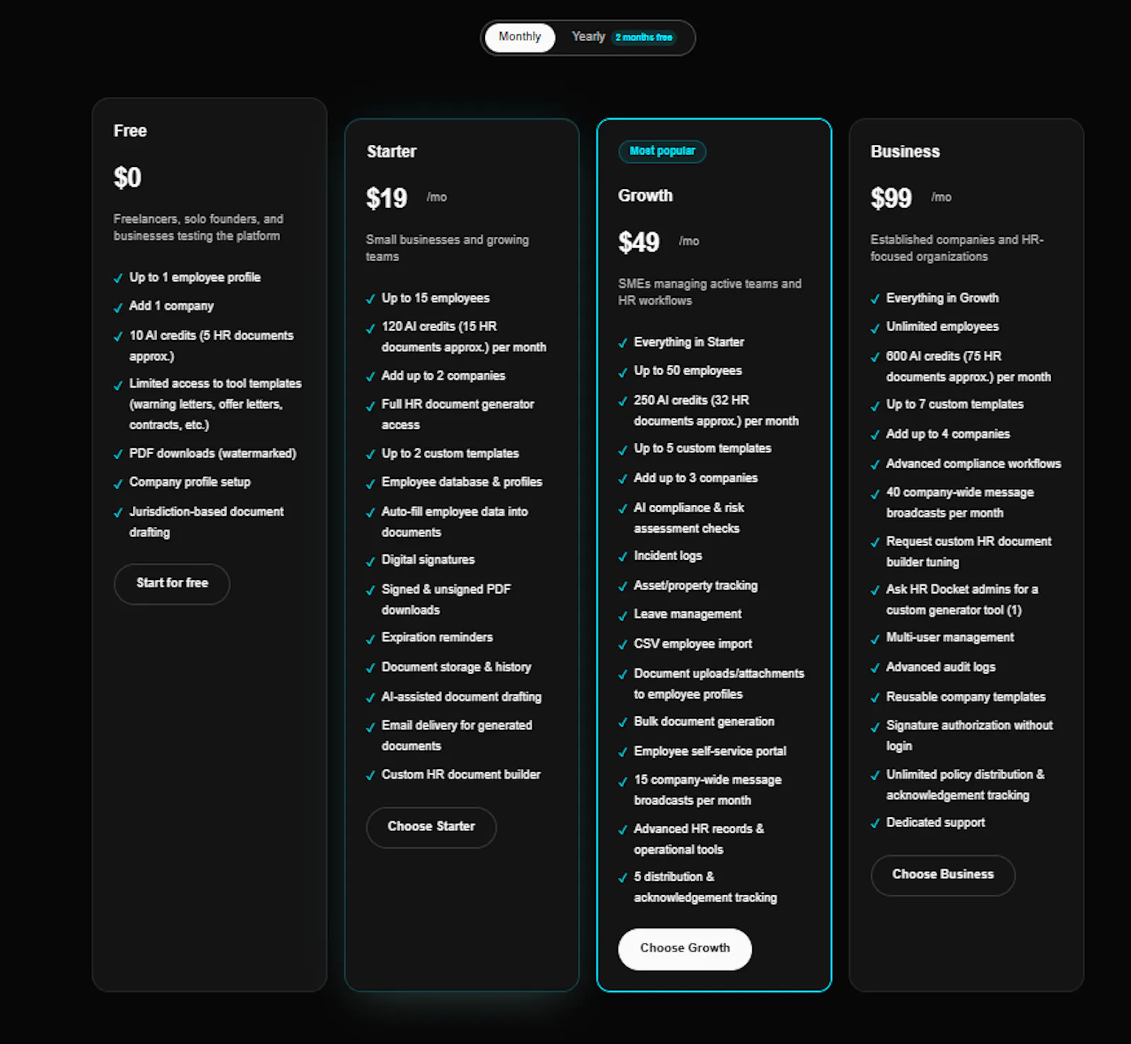 HRDocket screenshot 2