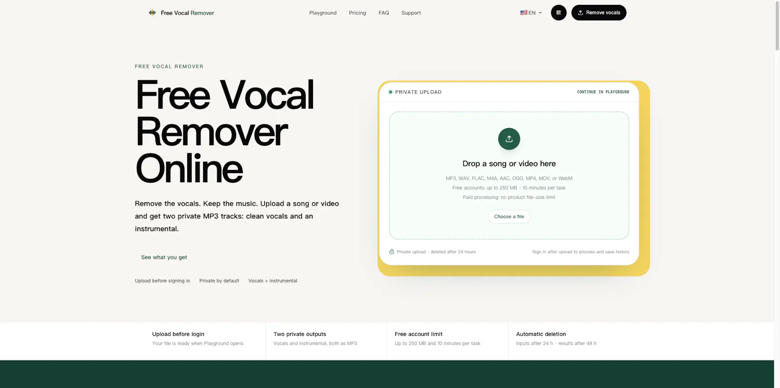 Free Vocal Remover screenshot 2