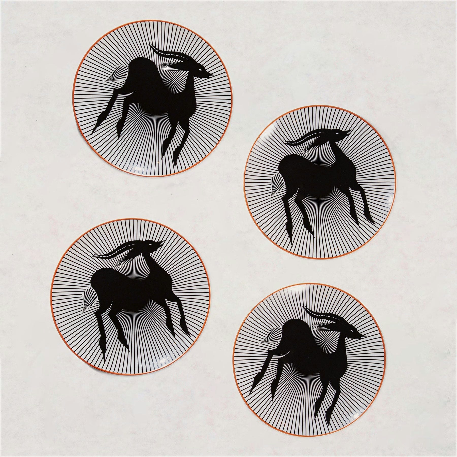 GAZELLE LIMOGES MODERN SALAD PLATE SET