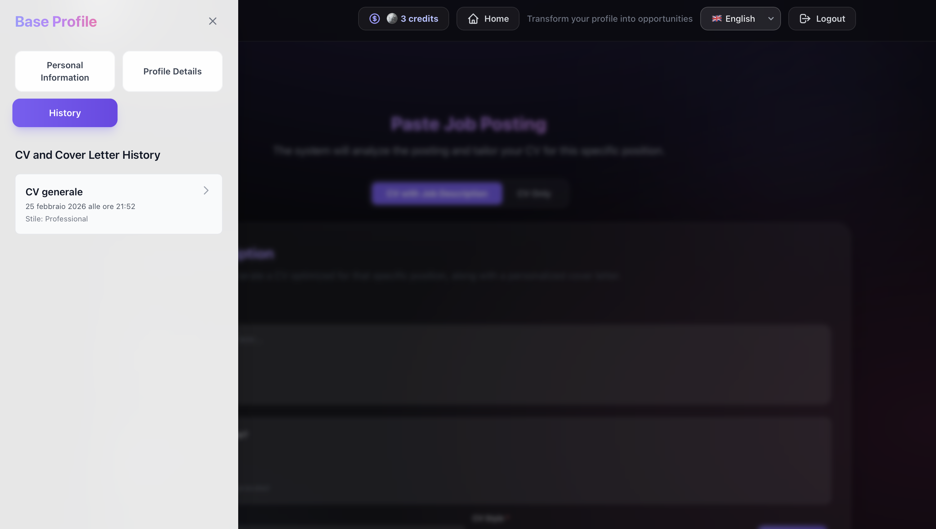 Helvet CV - Screenshot 2 showing product features and functionality