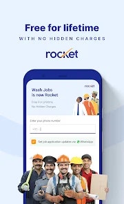Mídia 2 de App de busca de emprego de foguete - Rocket App é um aplicativo de busca de emprego na Índia