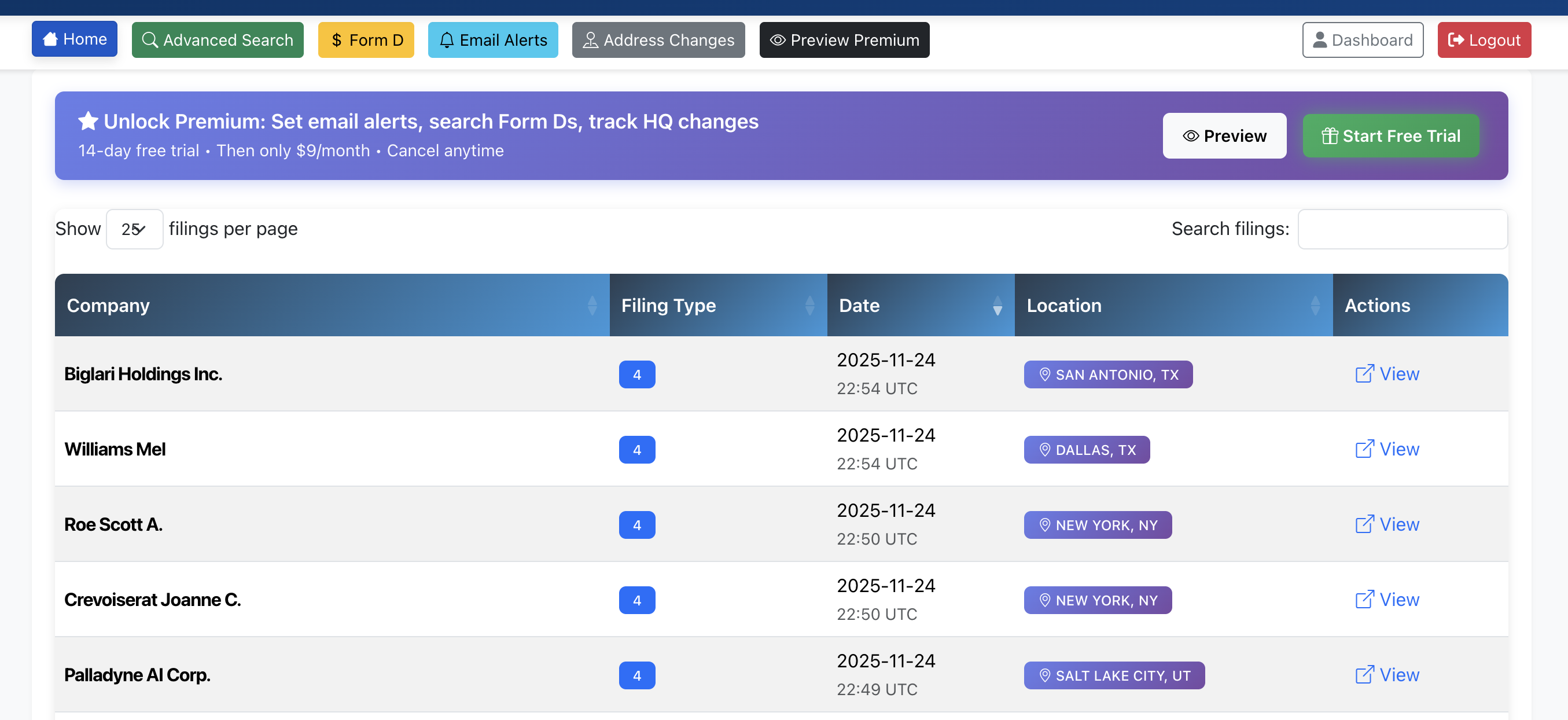 SEC Finder - Screenshot 2 showing product features and functionality