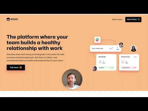 startuptile Noon-Where your team builds a healthy relationship with work.