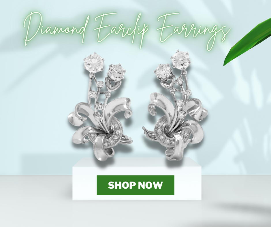 Diamond Earclip Earrings