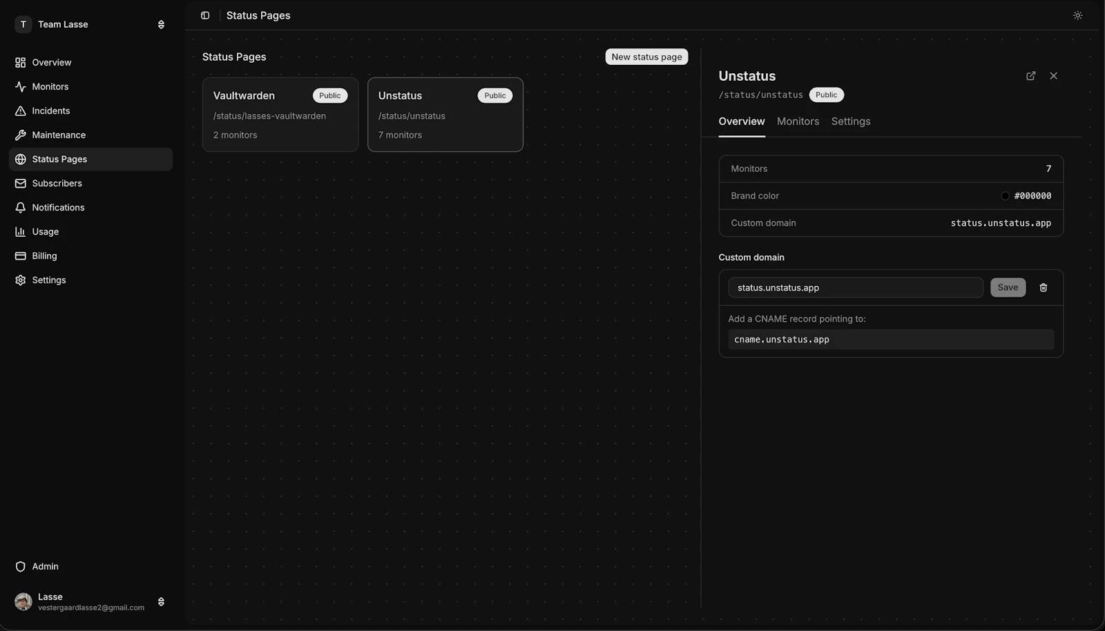 Unstatus screenshot 3