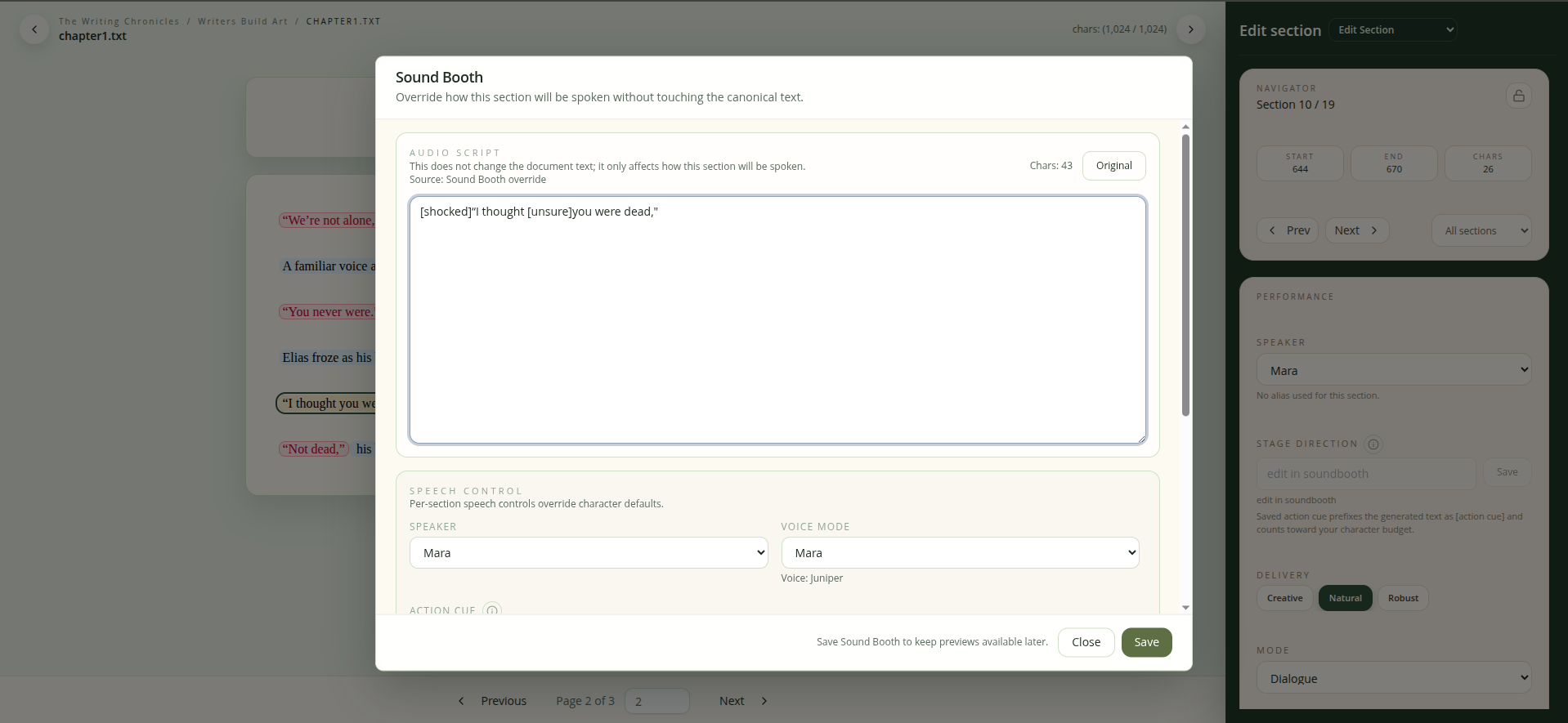 Story Mimic - Screenshot 3 showing product features and functionality