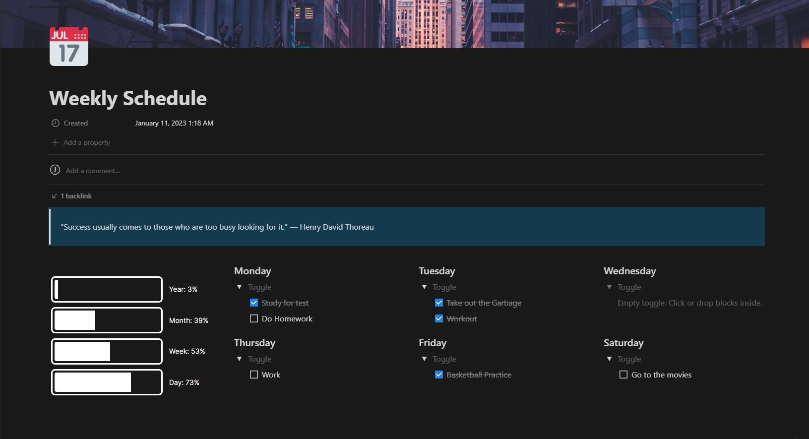 Notion, Student Dashboard media 3