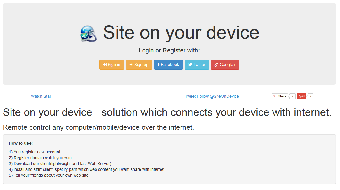 SiteOnYourDevice