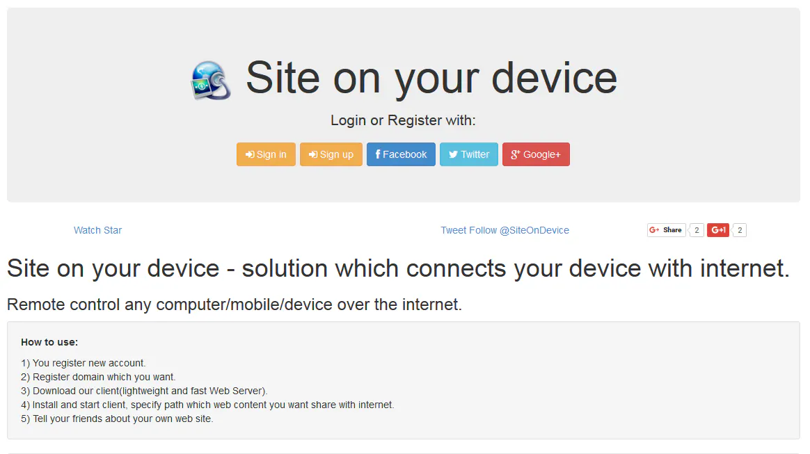SiteOnYourDevice