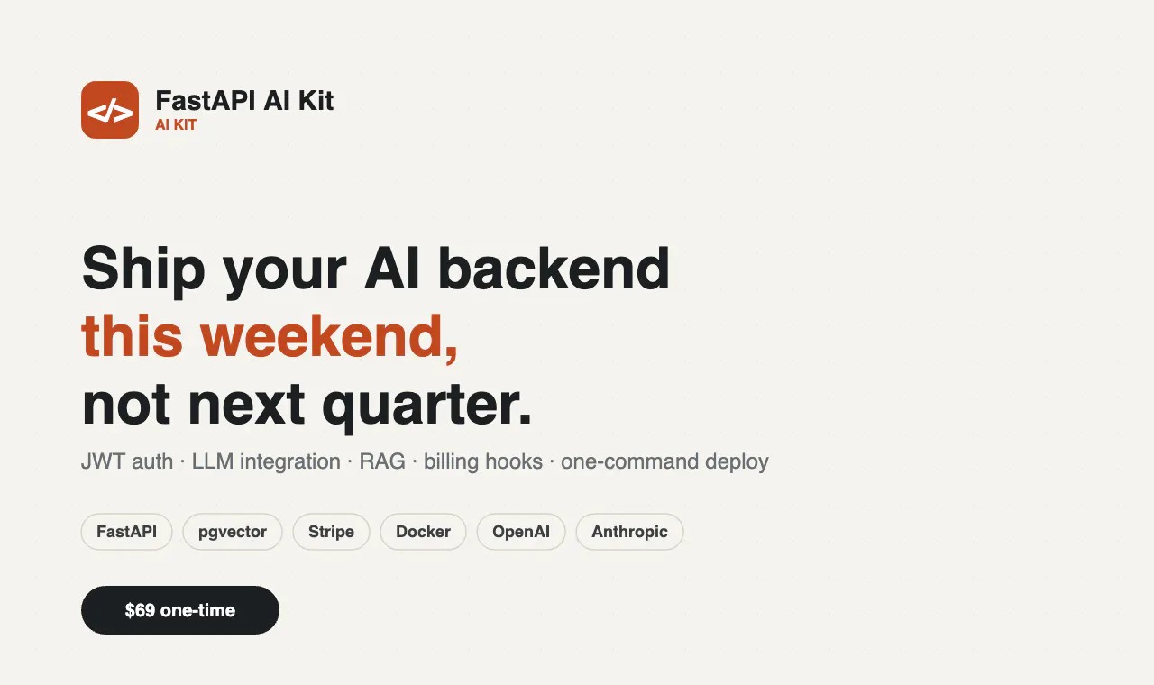 FastAPI AI Kit gallery image