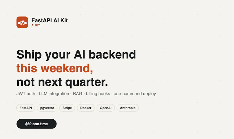 FastAPI AI Kit screenshot 1