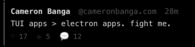 Skyscraper TUI for Bluesky - Screenshot 2 showing product features and functionality