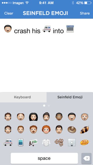 The Seinfeld Emoji app media 2