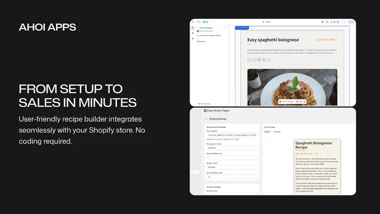 Ahoi Apps ‑ Easy Recipe Pages gallery image