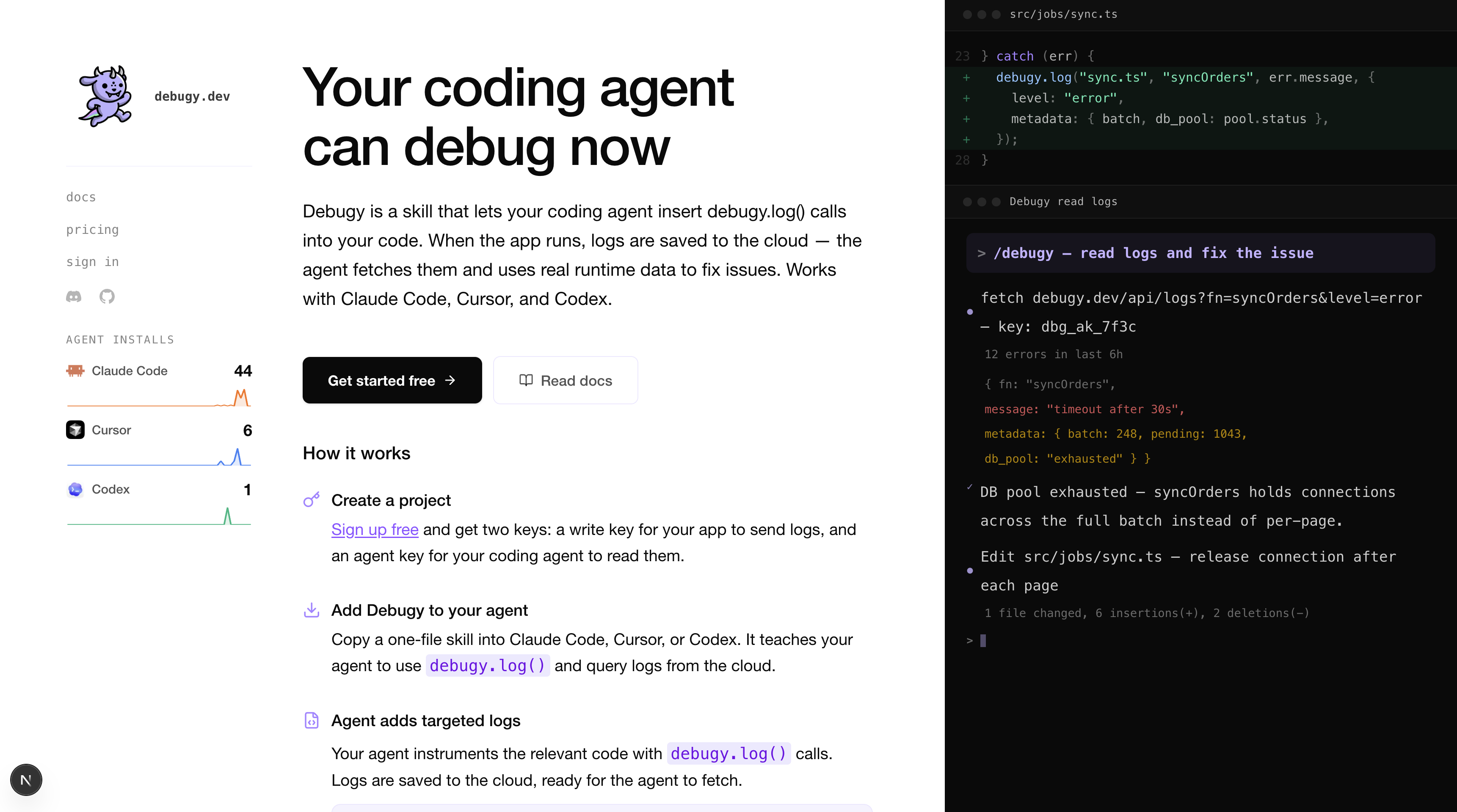 Debugy: Your coding agent can debug now gallery image