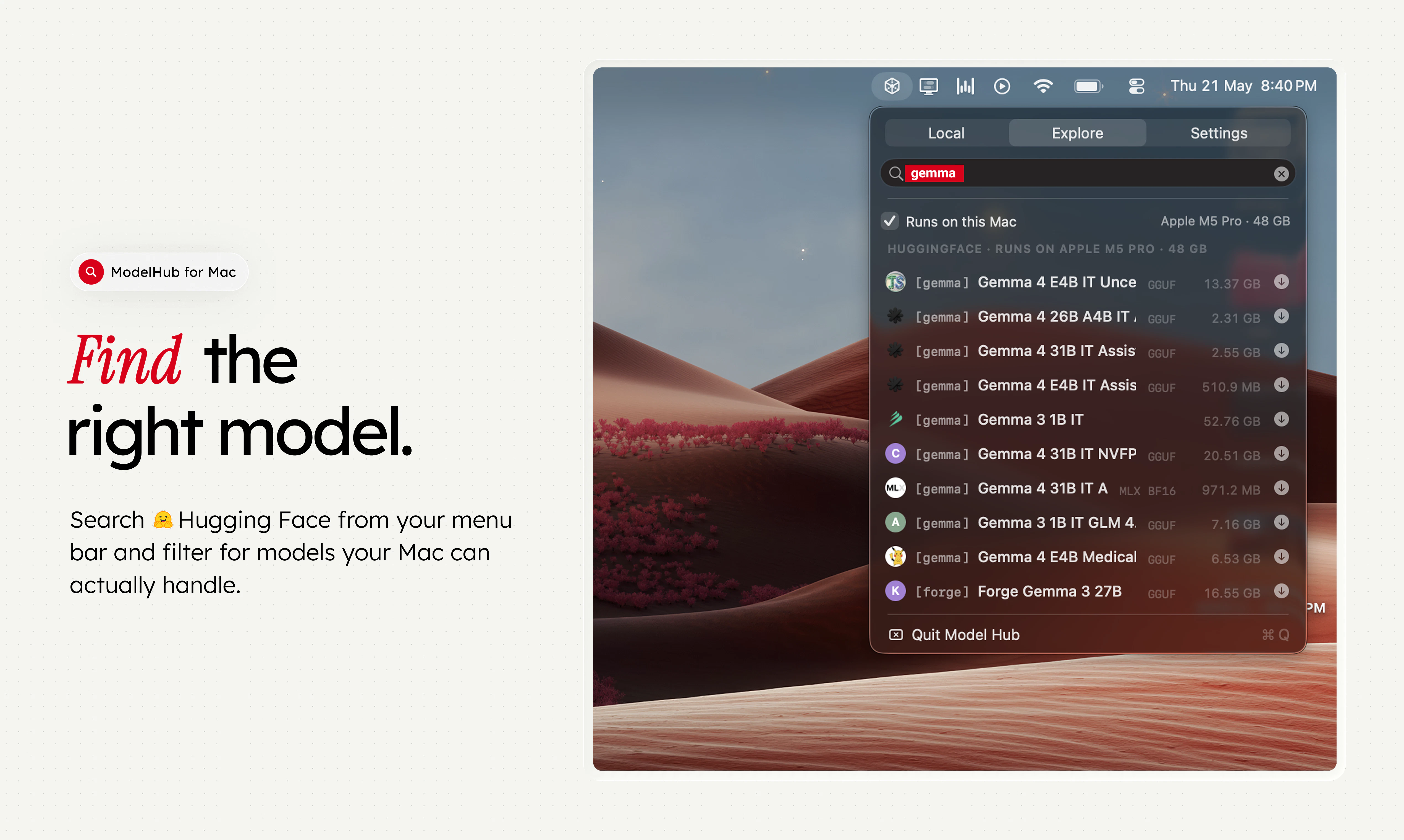 ModelHub screenshot 1