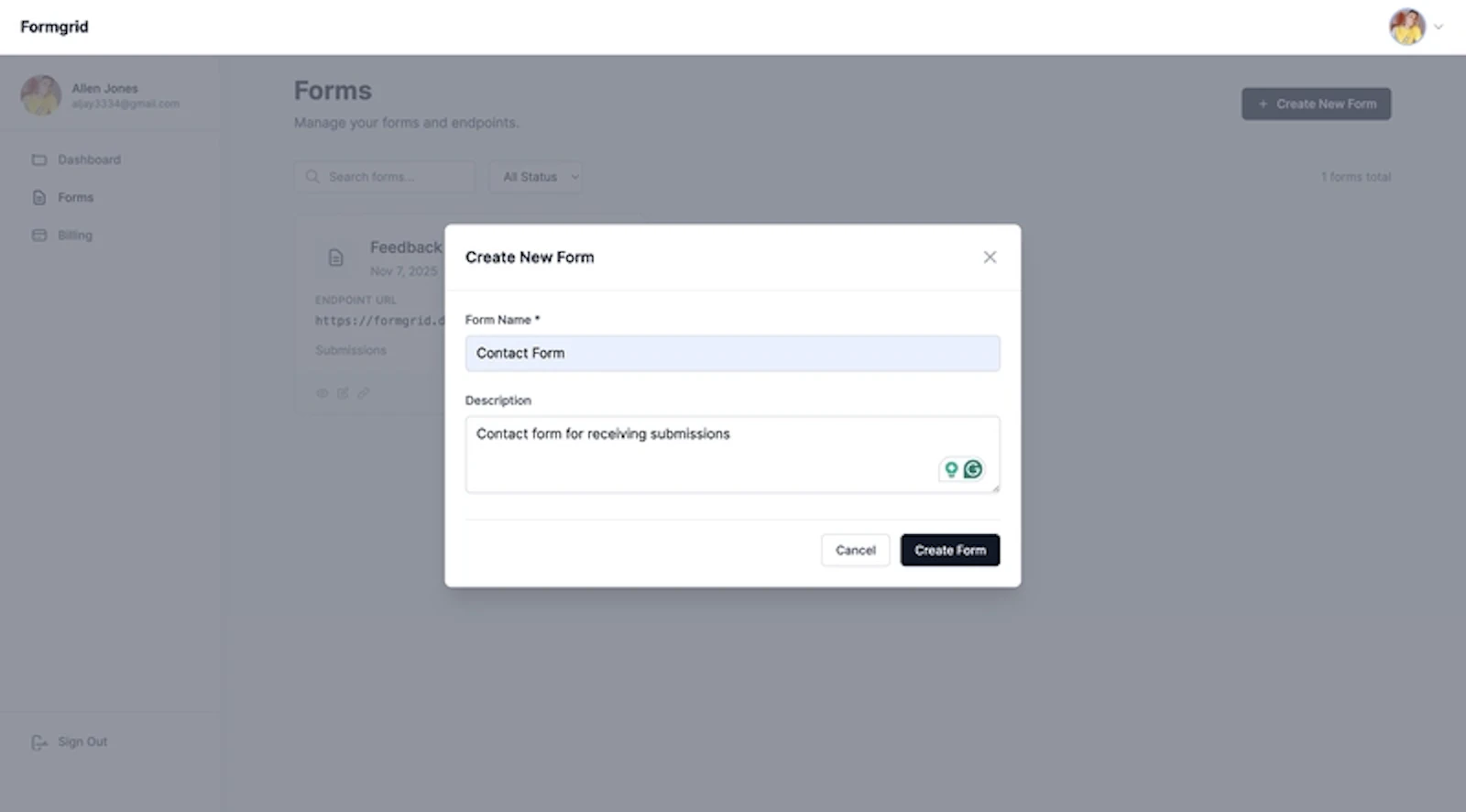 Formgrid screenshot 3