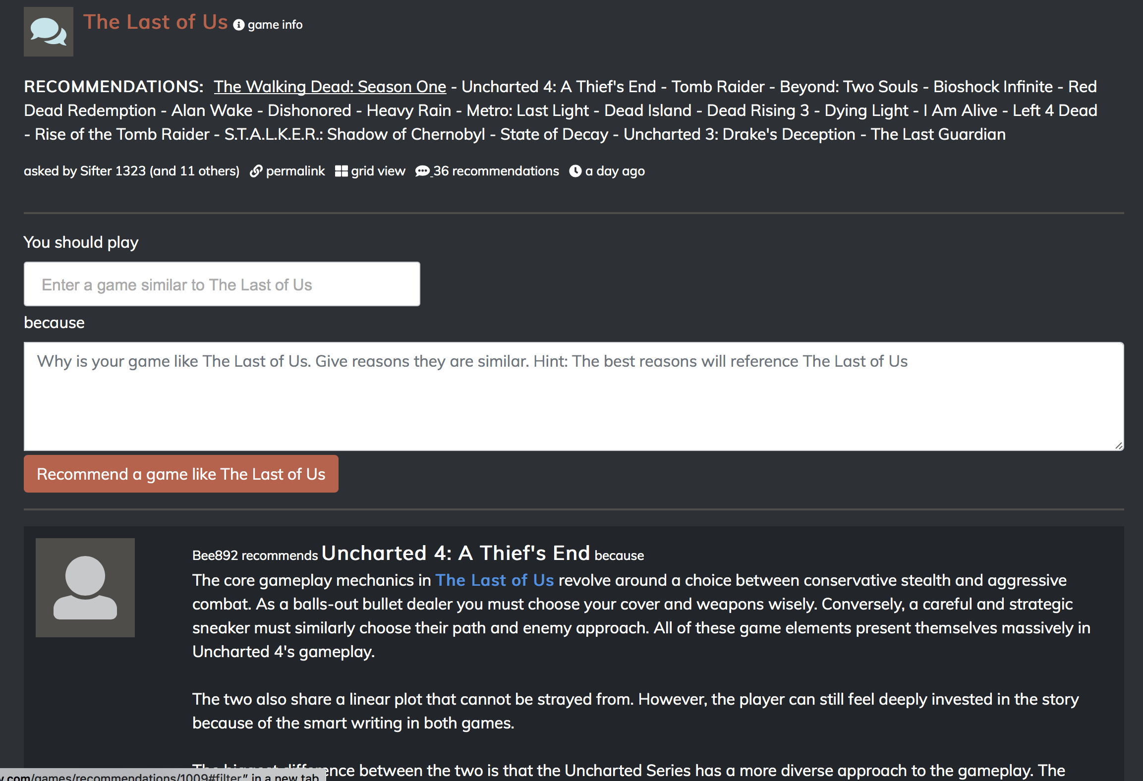 Sift Games Crowdsourced Game Recommendations Help Gamers Find Games Product Hunt Sift Games Crowdsourced Game Recommendations Help Gamers Find Games Product Hunt