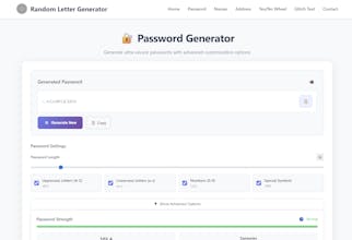 Random letter generator gallery image