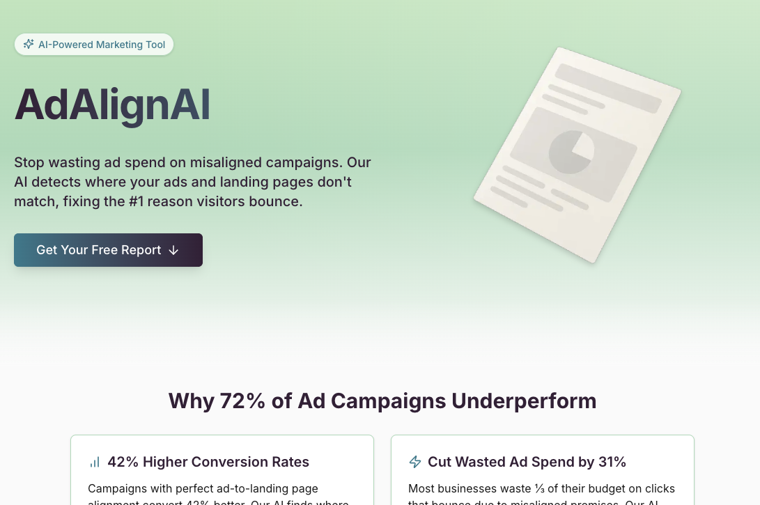 Media Adaligna - SPOT AD và trang đích không phù hợp, tiết kiệm đô la quảng cáo 1