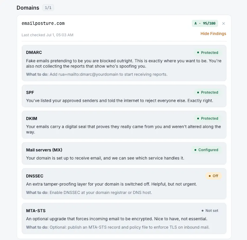 Email Posture screenshot 3