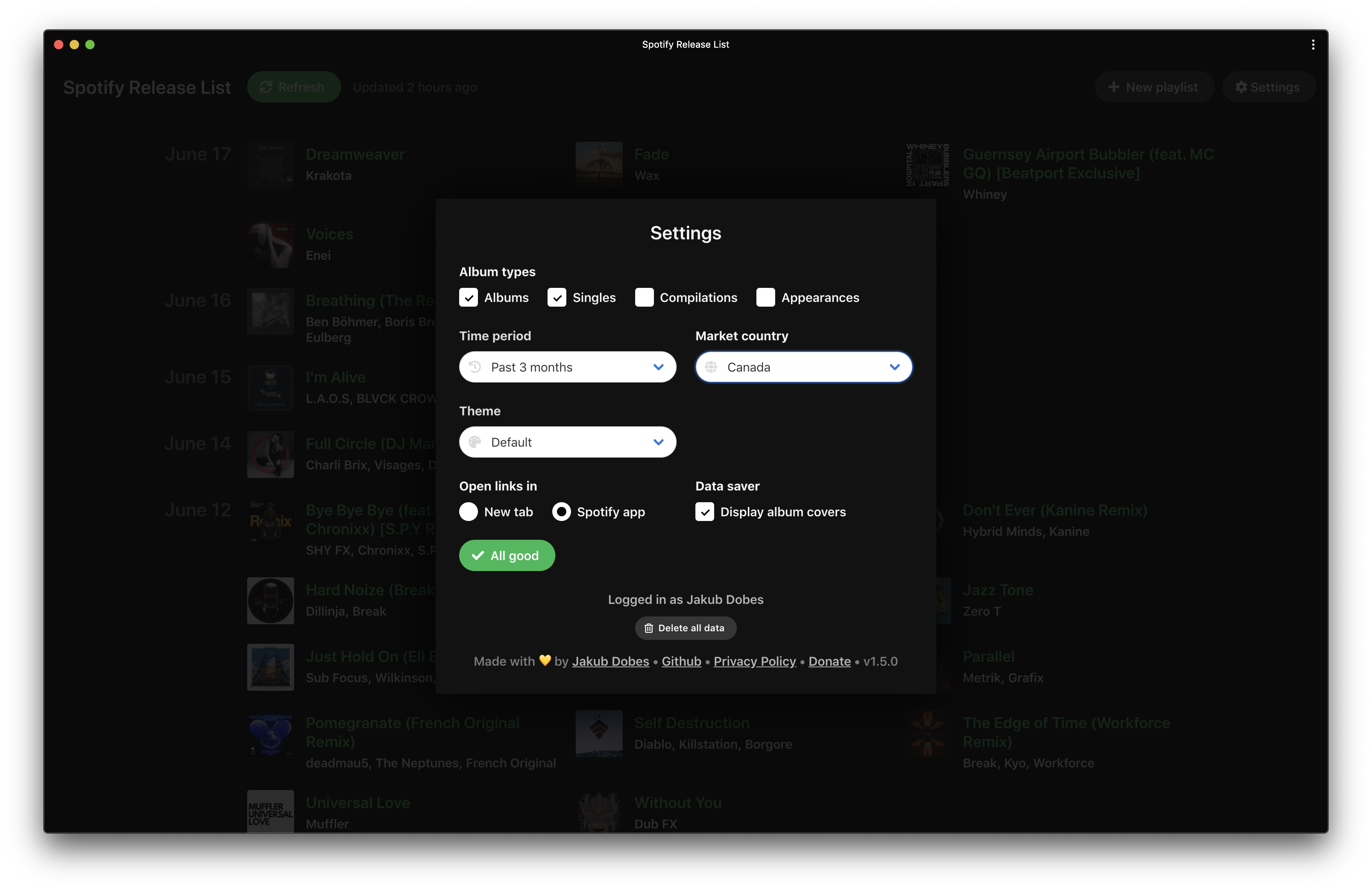 Spotify Release List gallery image